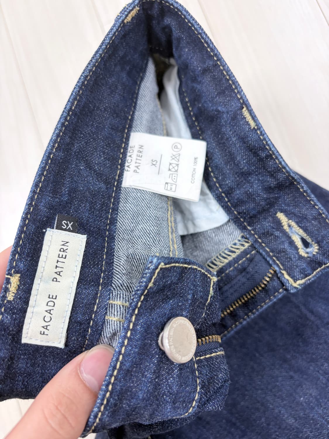 파사드패턴 라운드 데님 팬츠 상품이미지5