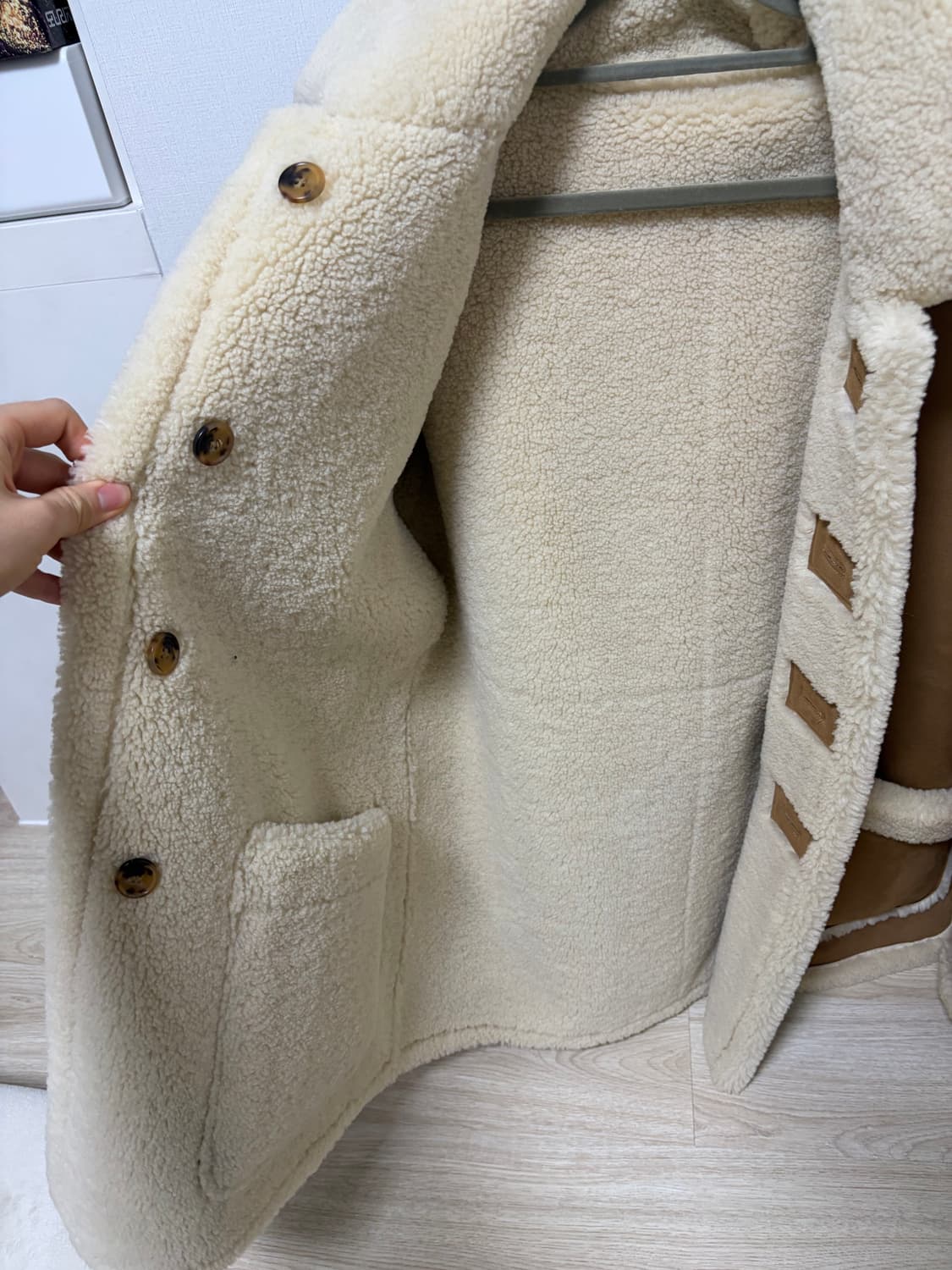 던스트 페이크 무스탕 양면 넘녀 공용 M 상품이미지8