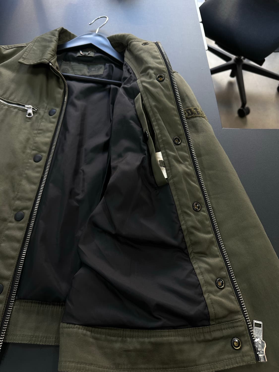 디젤 더블지퍼 스냅버튼 야상 레이싱자켓 상품이미지9