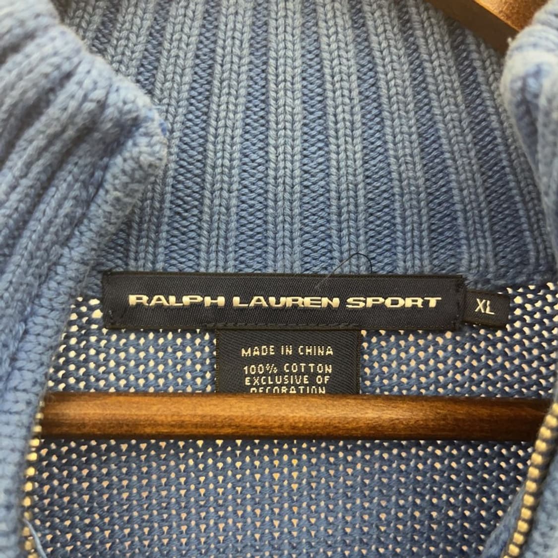 폴로 랄프로렌 스포츠 레트로 비비드블루 니트 가디건 XL C08658 상품이미지5