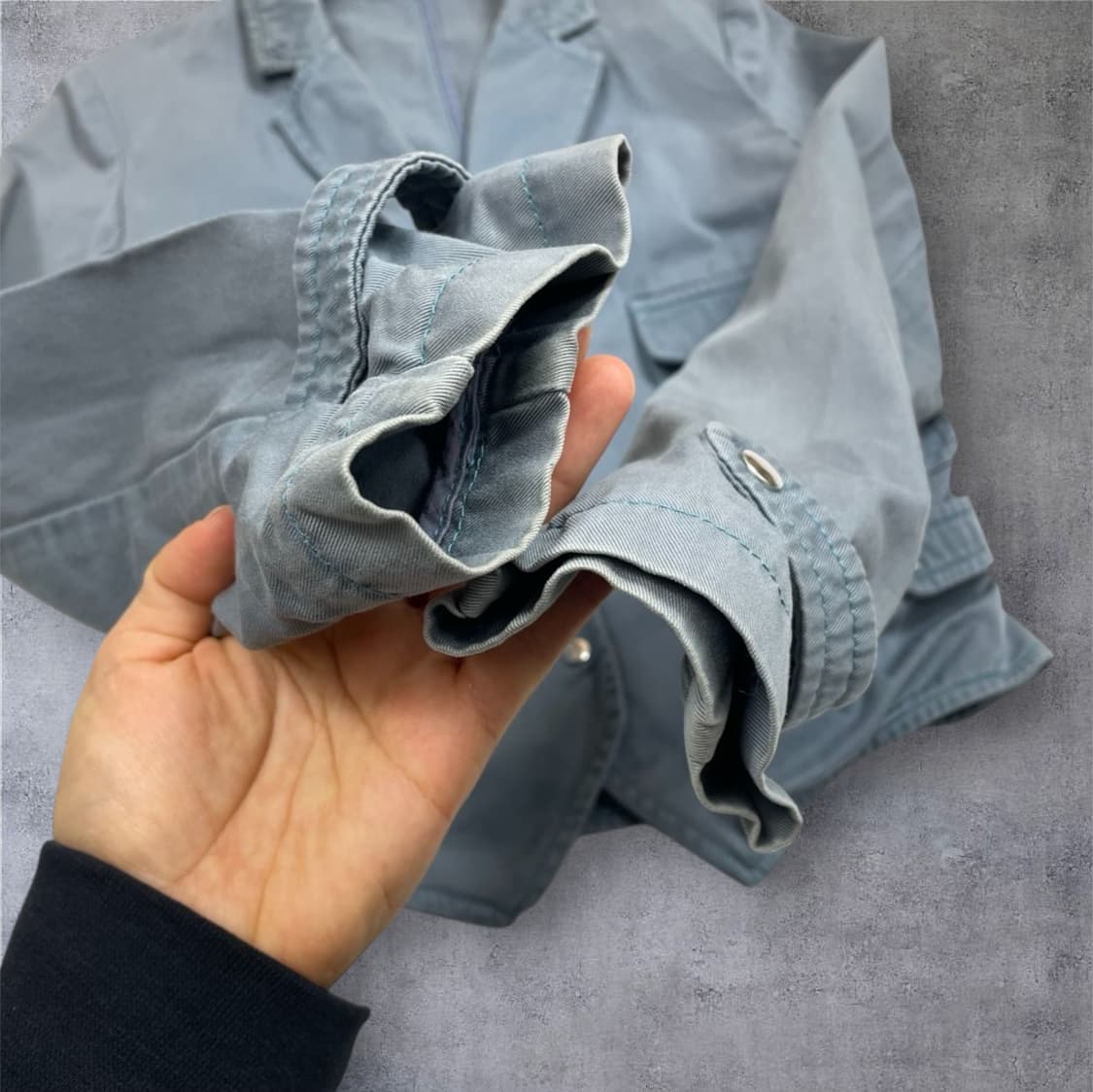 아떼 바네사브루노 스카이블루 코튼 숏 자켓 36 상품이미지8