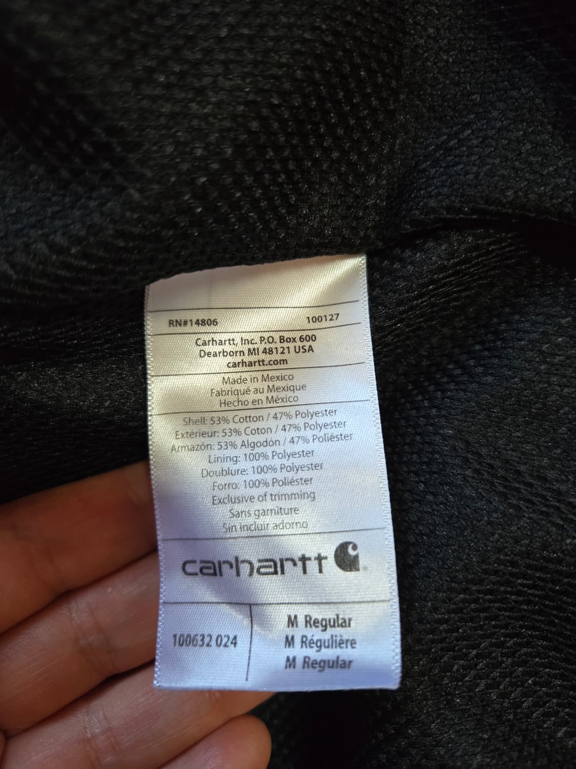 칼하트 써멀 차콜 후드집업(M) 상품이미지6