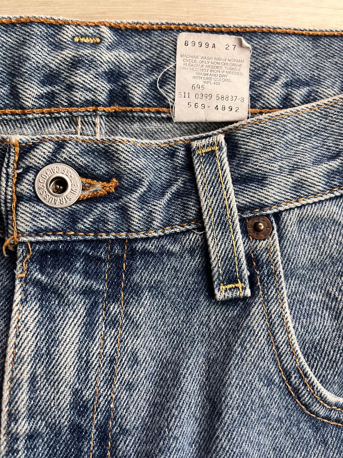 90s 리바이스 드라이 굿즈 569 라지 스트레이트 상품이미지4