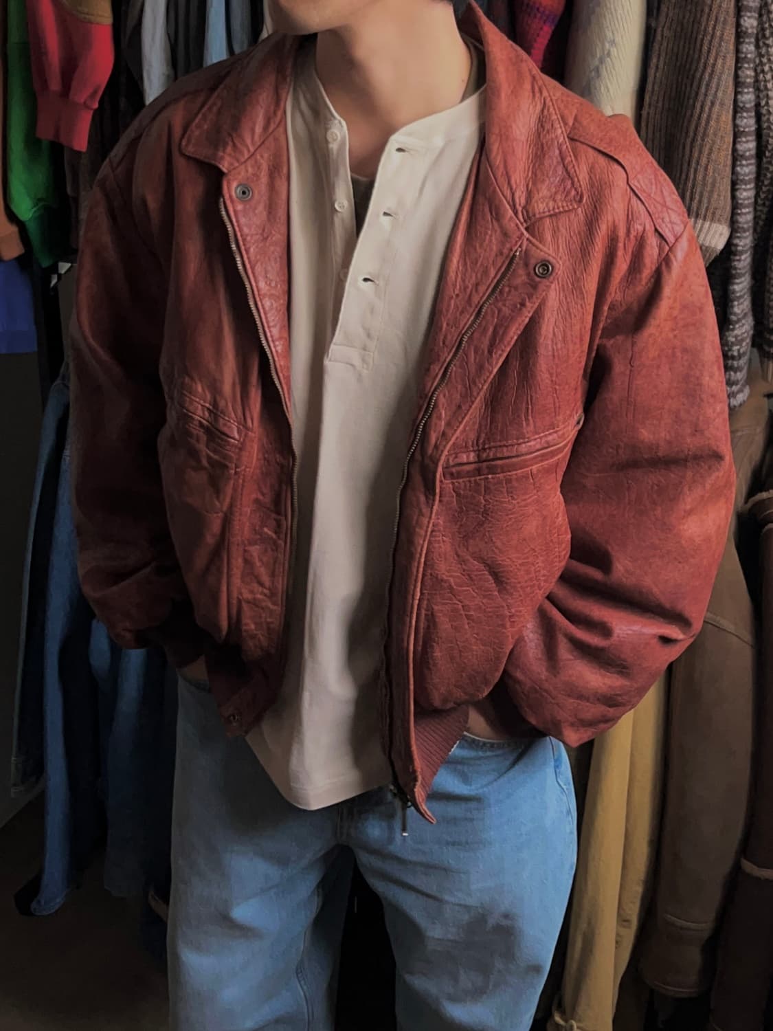 90s CP컴퍼니 아카이브 스몰 로고 헨리넥 롱슬리브 상품이미지1