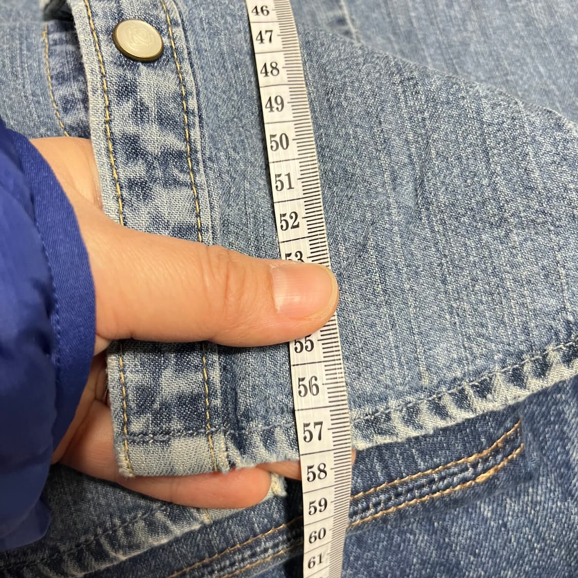 Earl Jean 얼진 y2k  데님 반팔 셔츠 S 상품이미지4