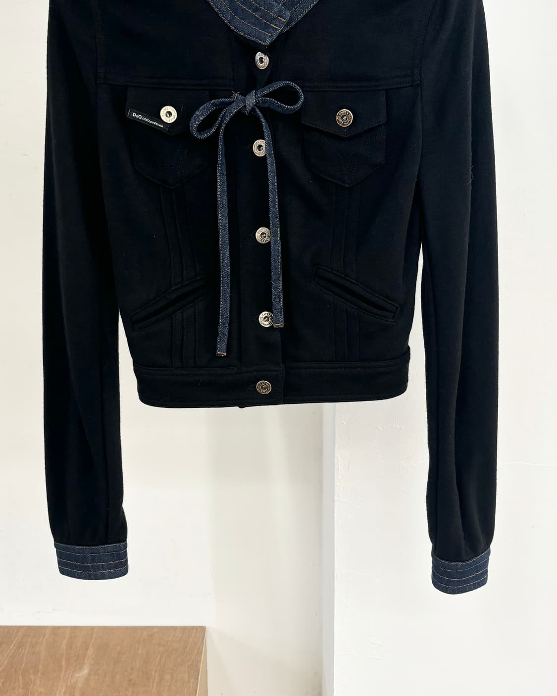 돌체앤가바나 블랙 크롭 데님 자켓  상품이미지5
