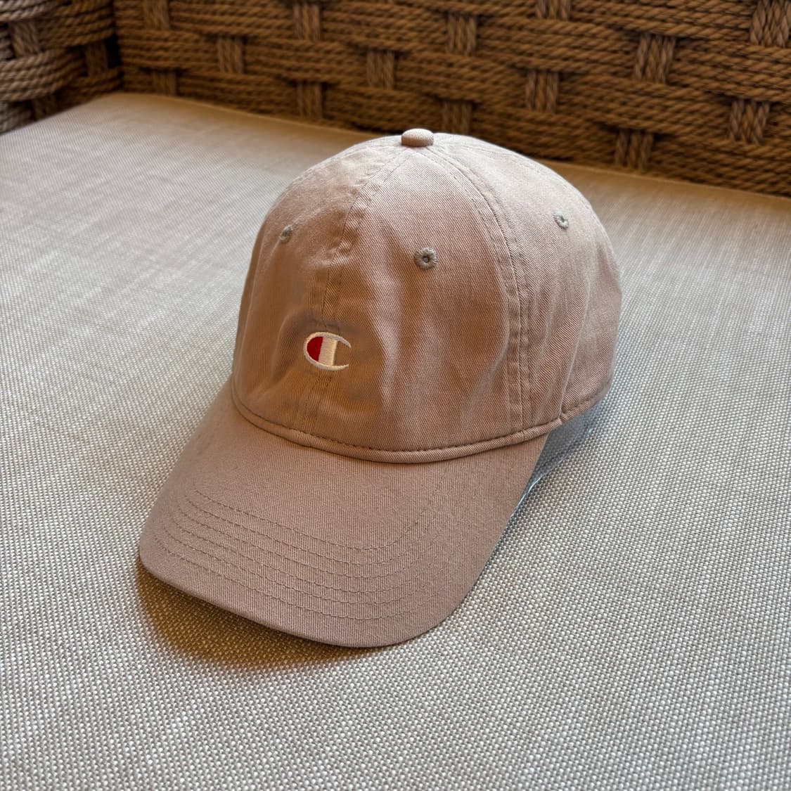 챔피온 c로고 코튼트윌 베이지 볼캡 (남녀공용) 상품이미지1