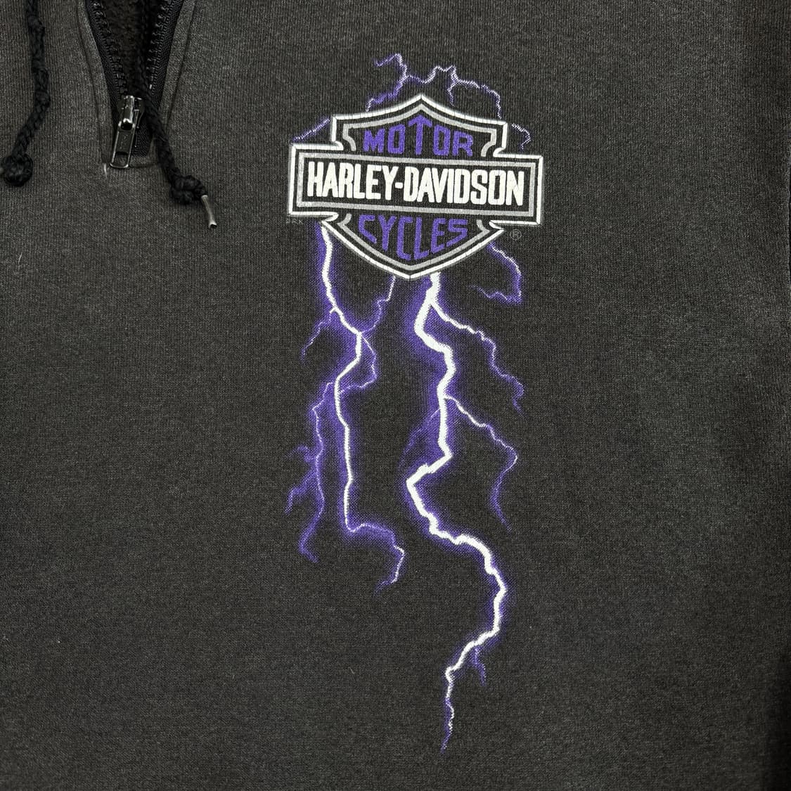 빈티지 90s 할리데이비슨 라이트닝 하프집업 스웻셔츠 맨투맨 상품이미지4
