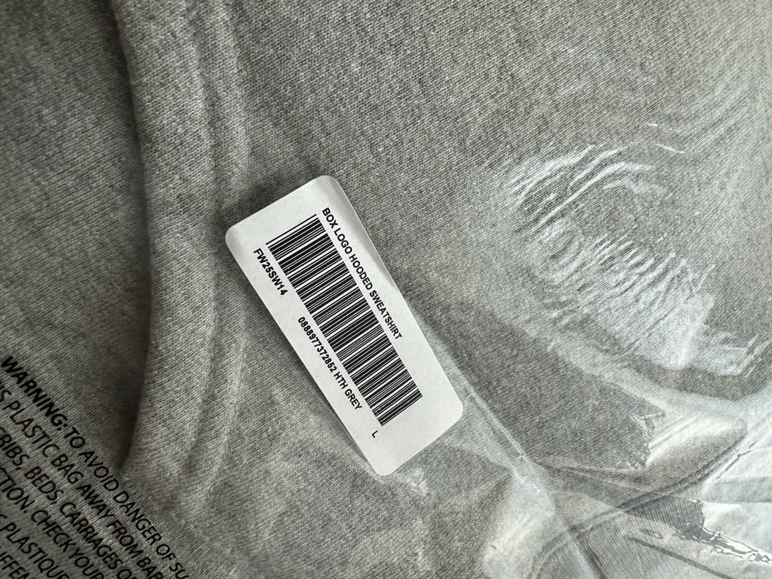 [L] 슈프림 박스로고 후드 스웨트셔츠 헤더 그레이 25FW 상품이미지3