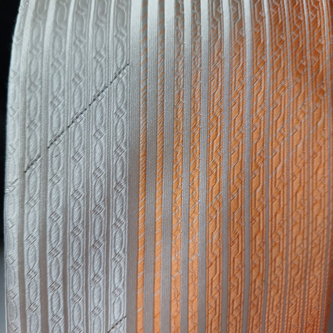 니나리치 실크 오렌지 스트라이프 넥타이 9.1cm A+등급 A19782 상품이미지6