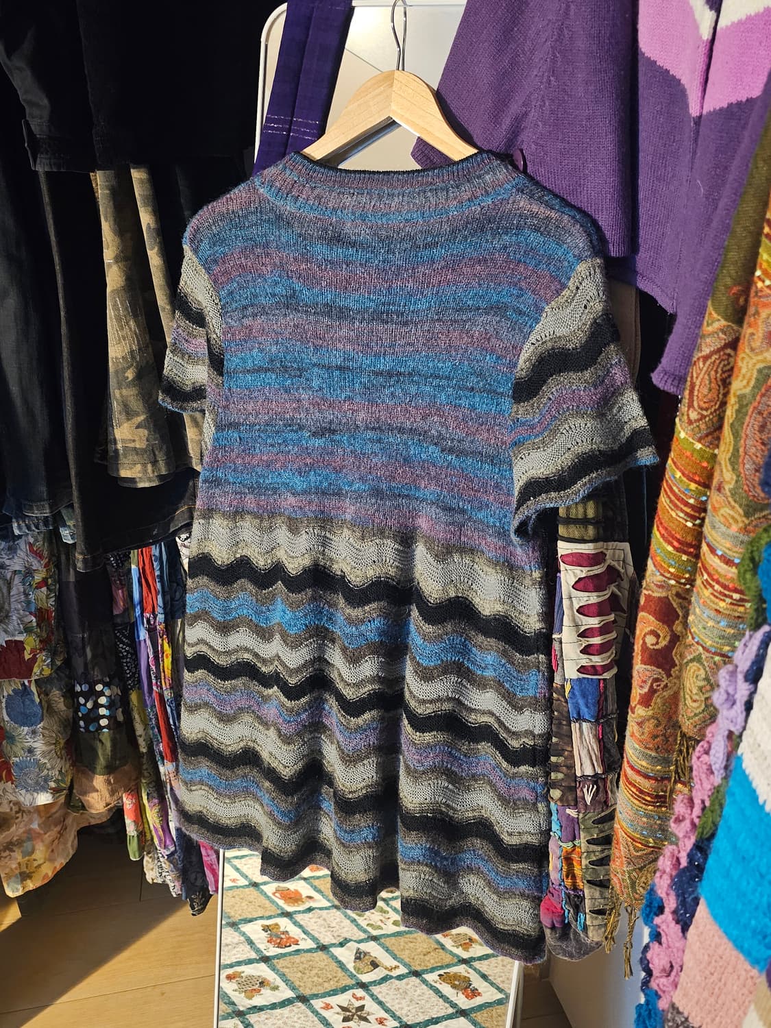 무지개떡 반팔 니트 상품이미지2