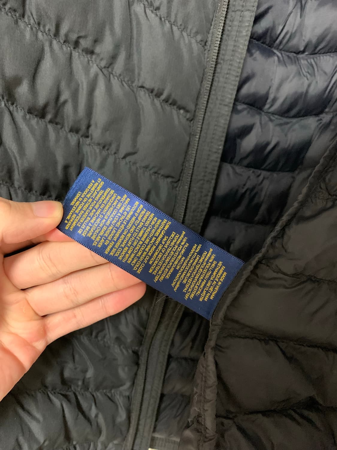 폴로 경량패딩 블랙 상품이미지5