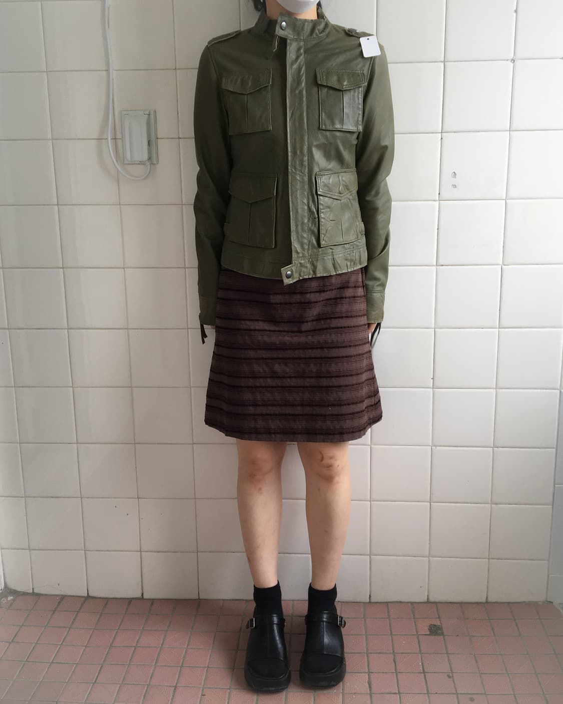 High neck lamb leather jacket 상품이미지4