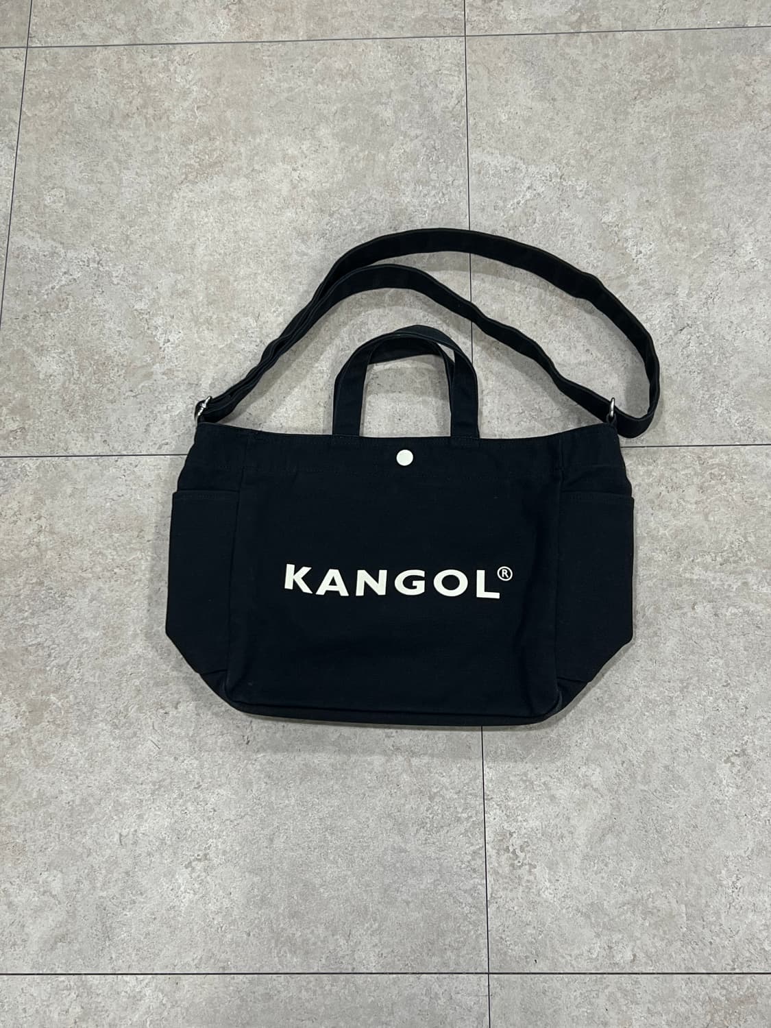 캉골 캔버스 숄더백 블랙 상품이미지2