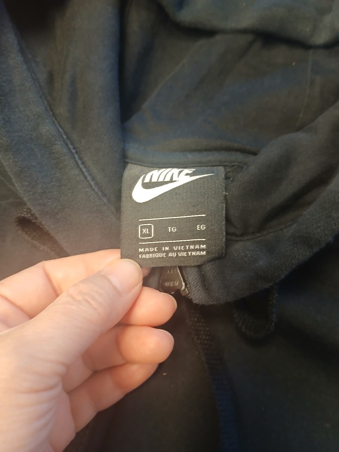 나이키 블랙 기모 후드집업 xl 상품이미지3