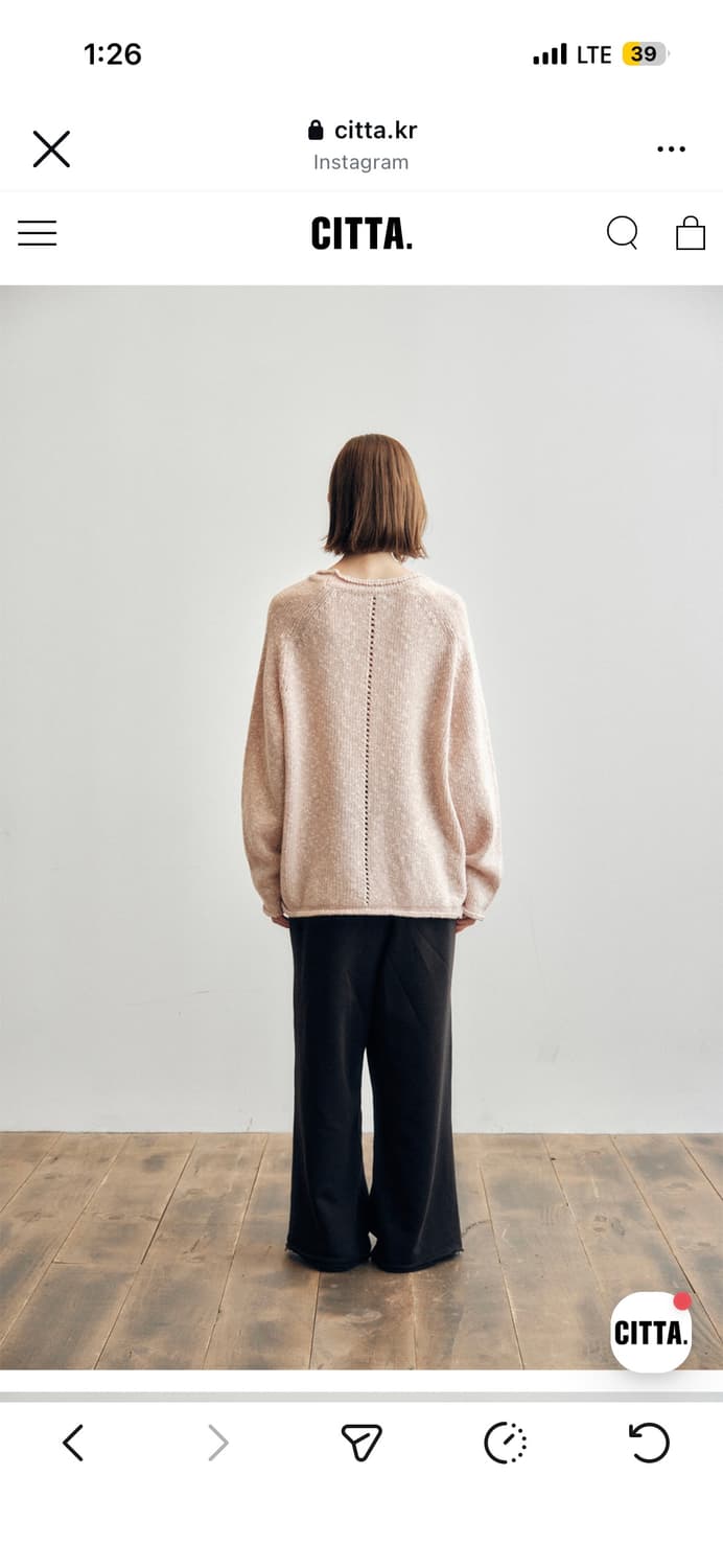 Wool Punching Loose Fit Candy Knit 핑크 상품이미지2