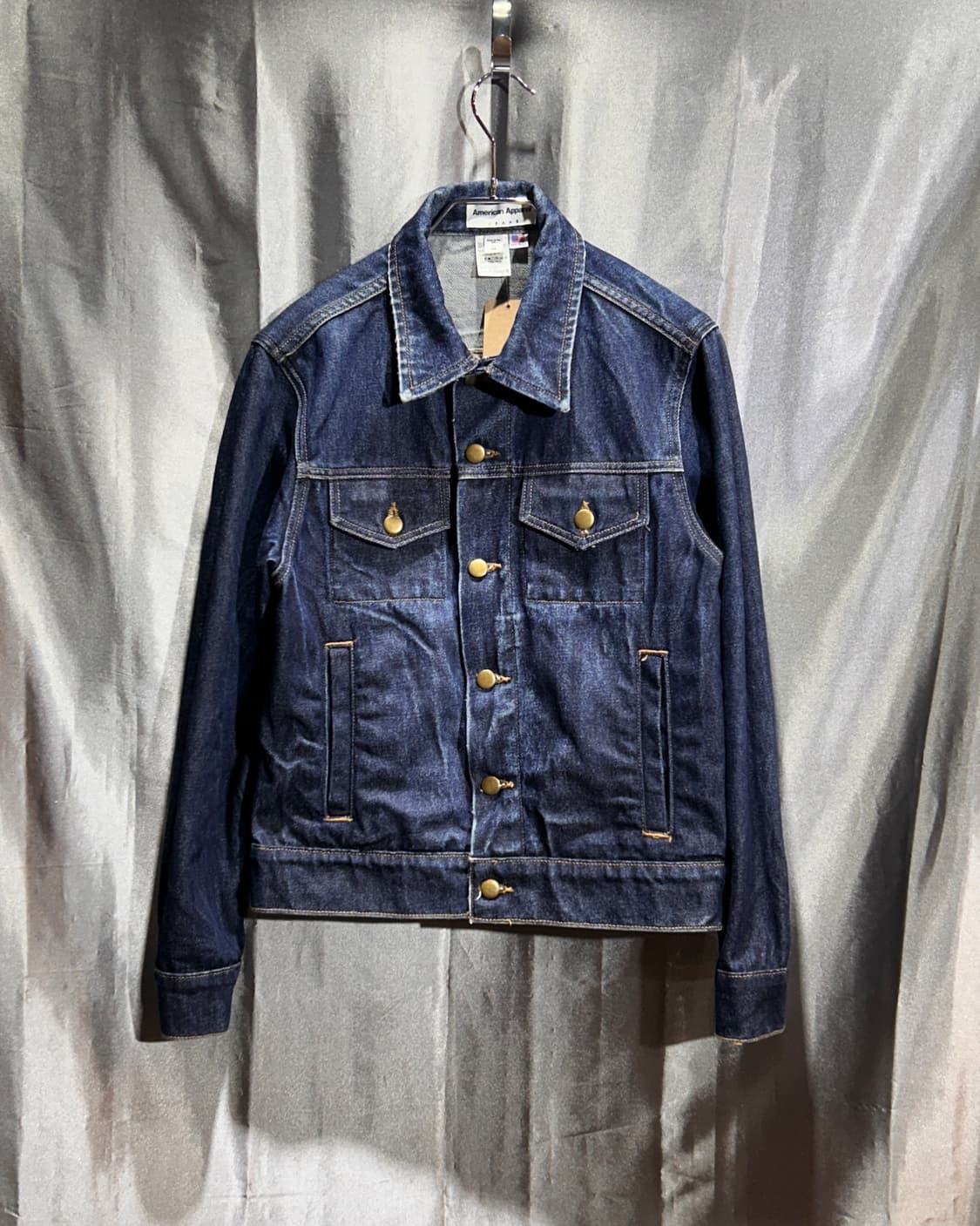 XS 아메리칸 어패럴 생지 데님 트러커 자켓 상품이미지2