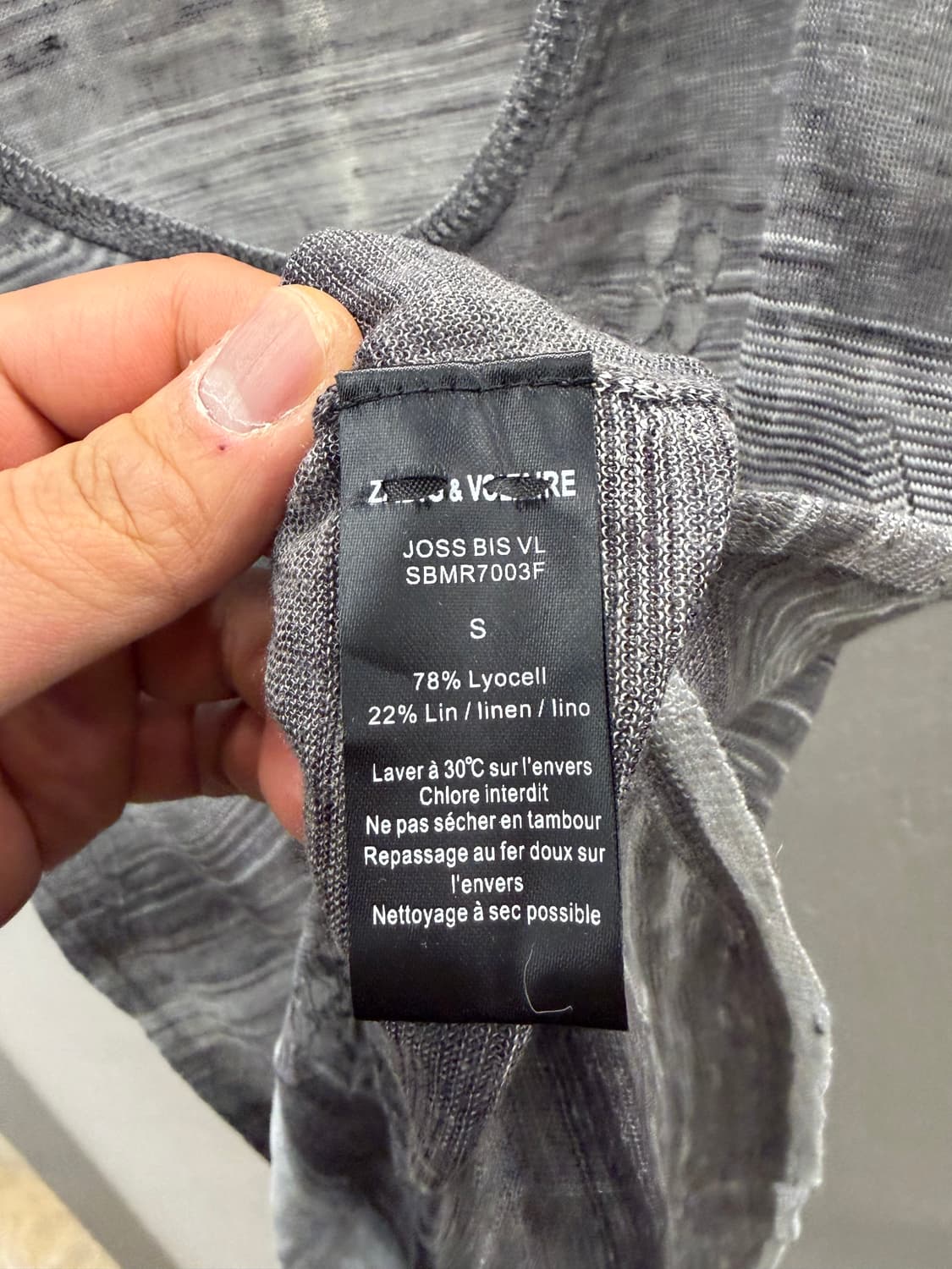 쟈딕앤볼테르 그레이 민소매 S 상품이미지4