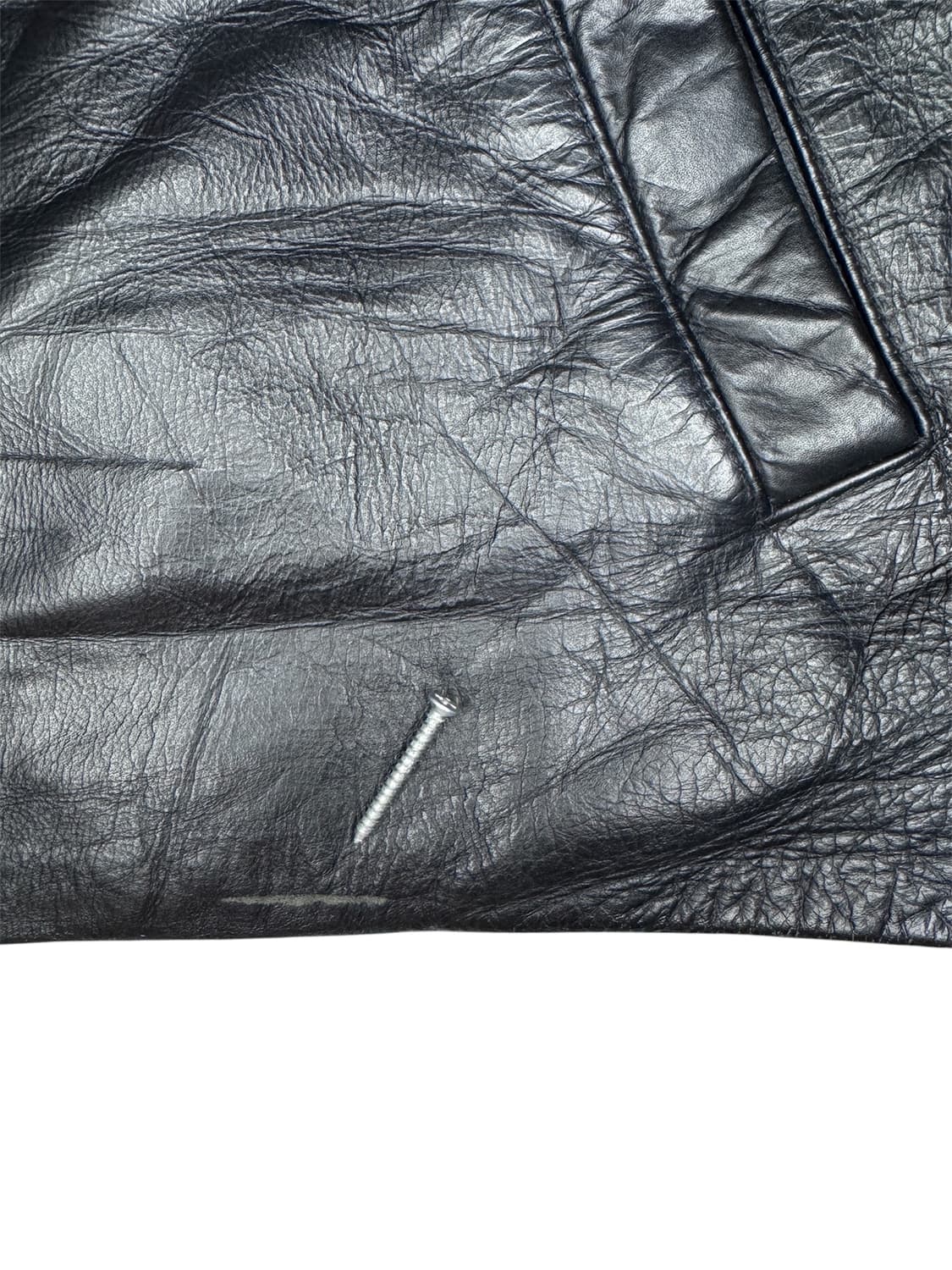 빈티지 90s 갭 GAP 올드갭 집업 레더 자켓 블랙 XL 상품이미지6