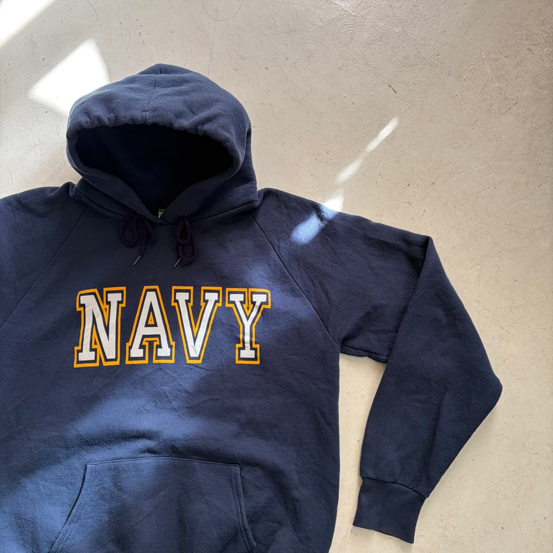 90s US NAVY OG 빈티지 레글런 후드티 L 상품이미지2
