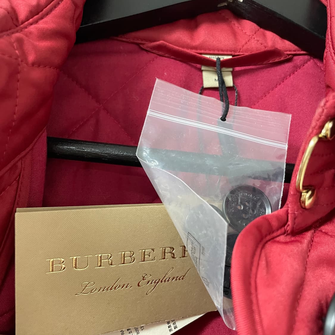 버버리 퀄팅 자켓 레드 M(W) 상품이미지4