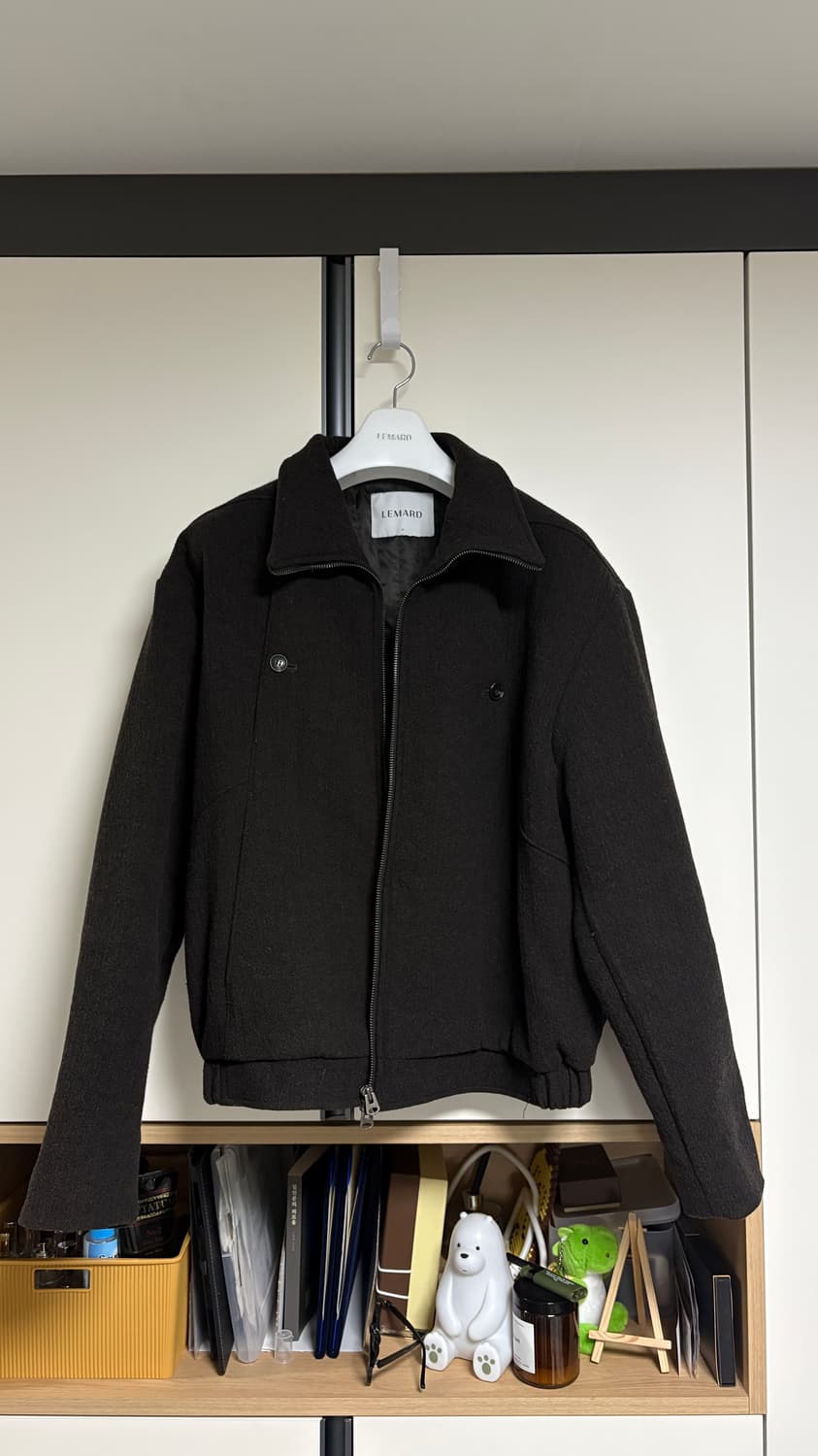 르마드 울 더블 포켓 하이넥 자켓 브라운 3사이즈 상품이미지3