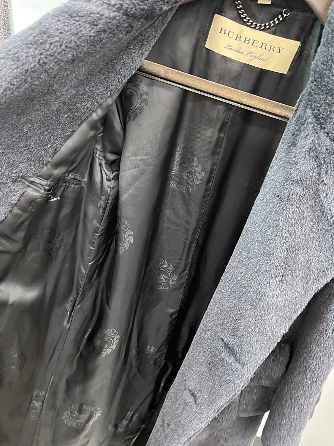 95-100) 버버리 알파카 테디베어 코트 상품이미지7