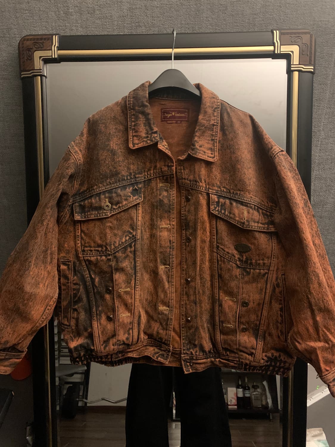 [빈티지 테이스트] 오렌지 브라운 워싱 데님 재킷 자켓 상품이미지7