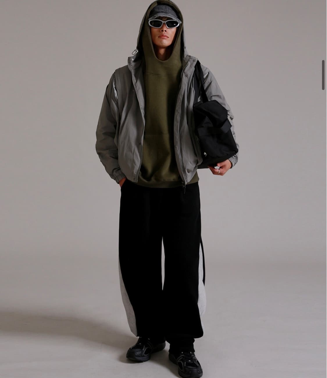 벌룬 오버 후디 카키브라운 상품이미지1