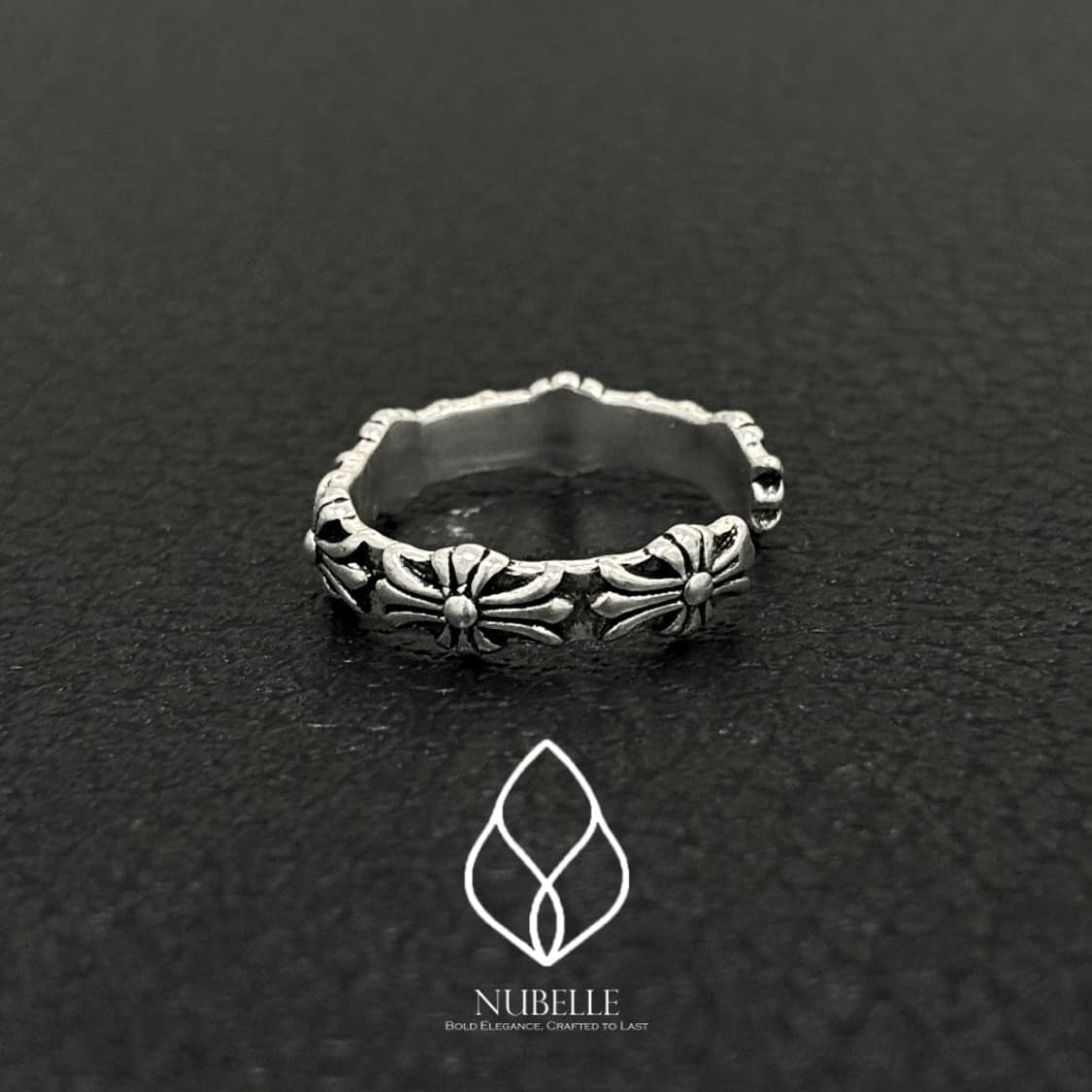 🌗 Chrome cross ring / 크롬 크로스 실버 오픈링 반지 상품이미지7