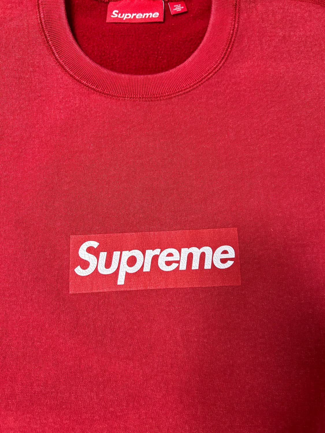 (XL) 슈프림 워시드 박스로고 크루넥 -25ss 상품이미지3