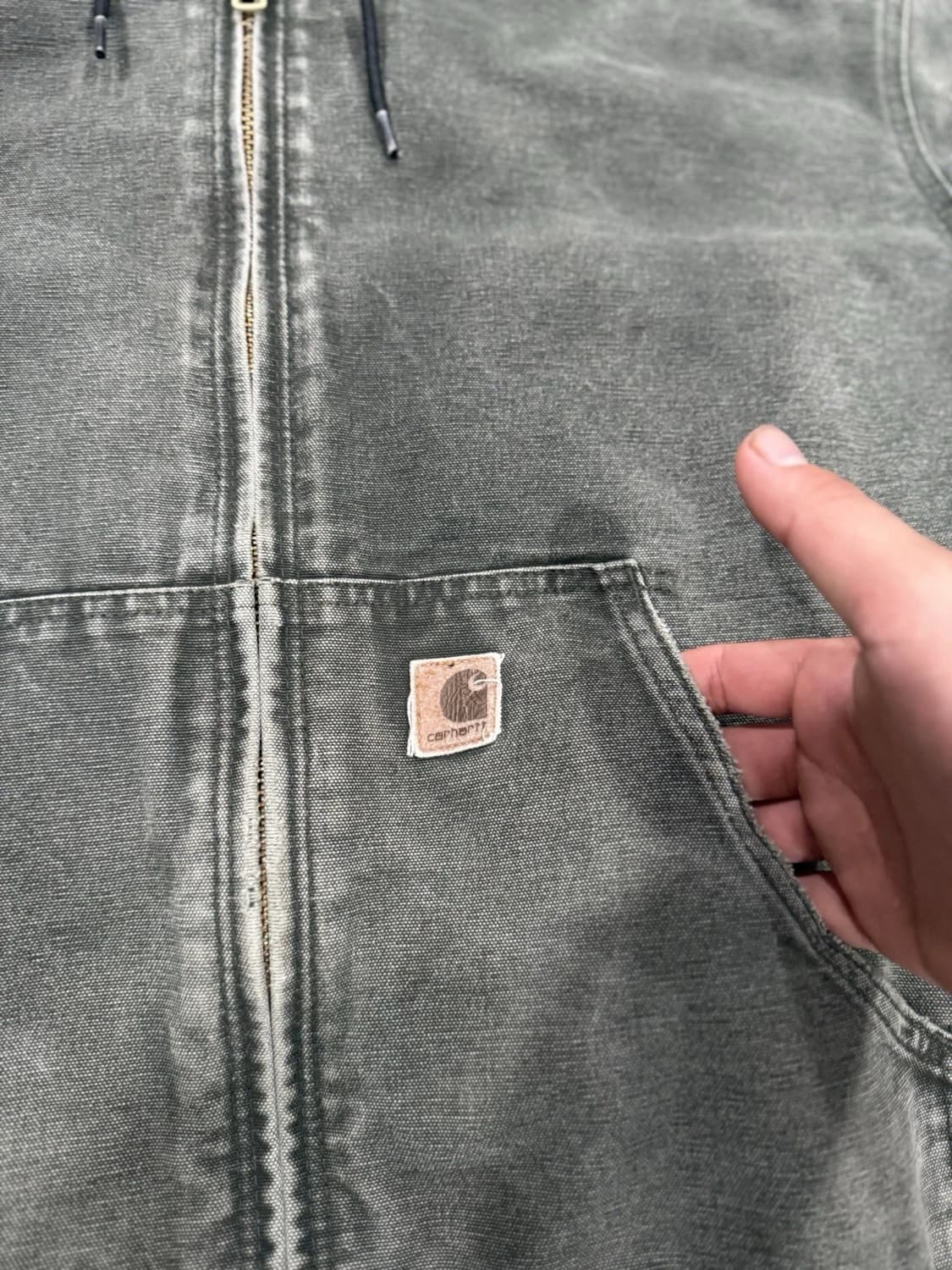 칼하트 J130 덕 액티브 자켓 모스그린 상품이미지3