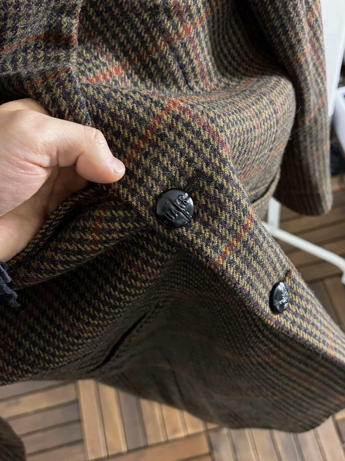 00s 닥스 체크 블레이저 울100% 포엣코어 상품이미지8