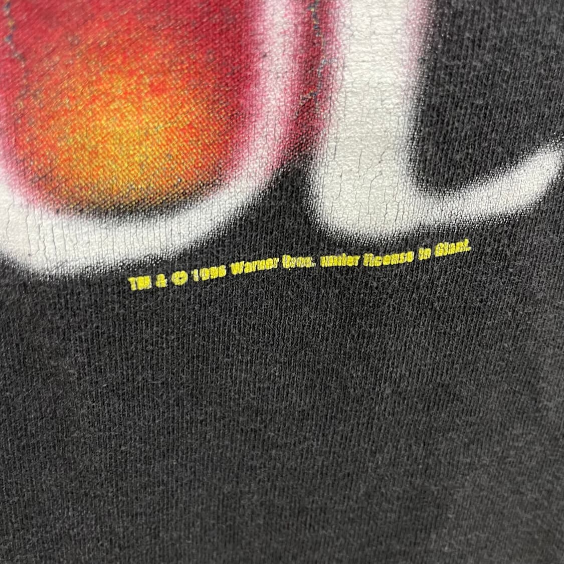 루니툰즈 90s 워너브라더스 1996년도 스페이스잼 썬페이드 반팔 티셔츠 상품이미지4