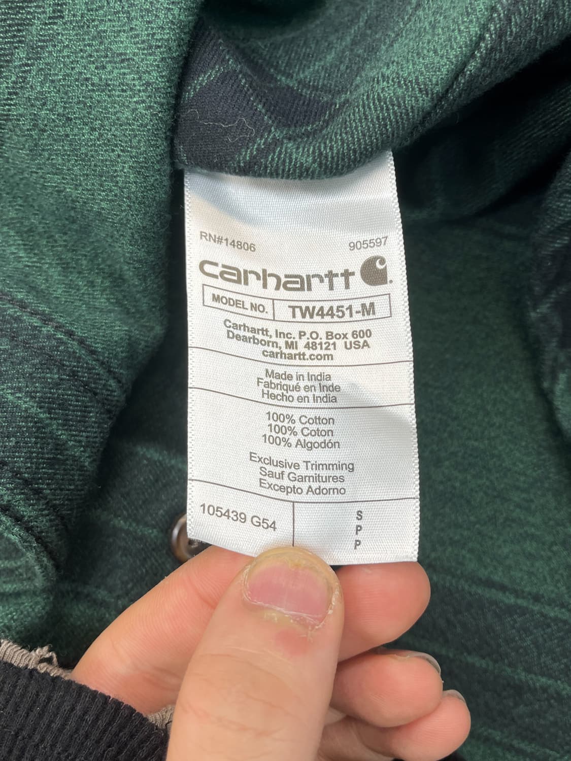 칼하트 플란넬 플레이드 체크 셔츠 상품이미지8