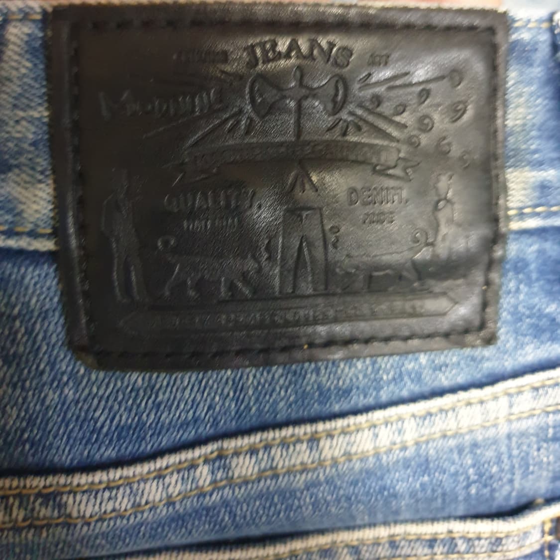 모드나인 MOD1s 슬림스트레이트 펑크 인페르노 워싱 데님진 (33) 상품이미지5