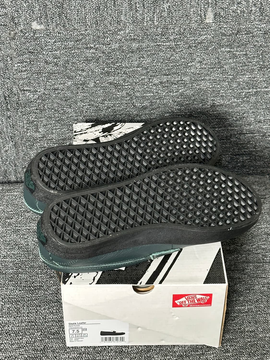 Vans 스케이트 로퍼 그린/화이트 7.5 상품이미지5