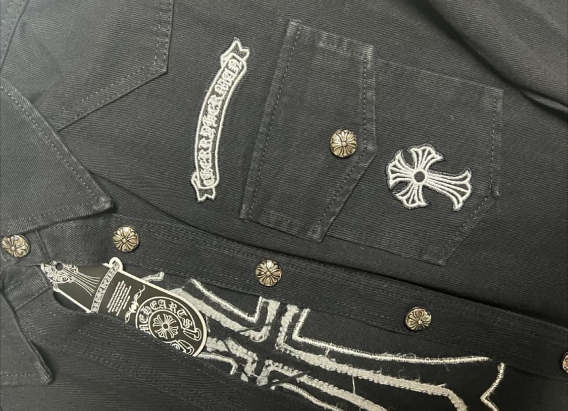 크롬하츠 십자가 크로스패치 셔츠 상품이미지3