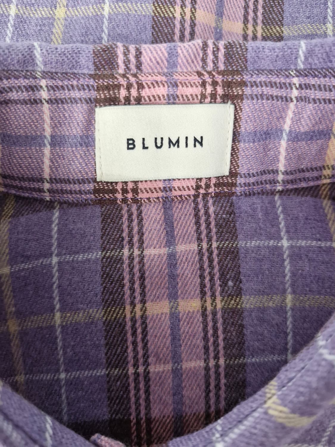 블루민 BLUMIN 여행체크남방 퍼플 상품이미지6