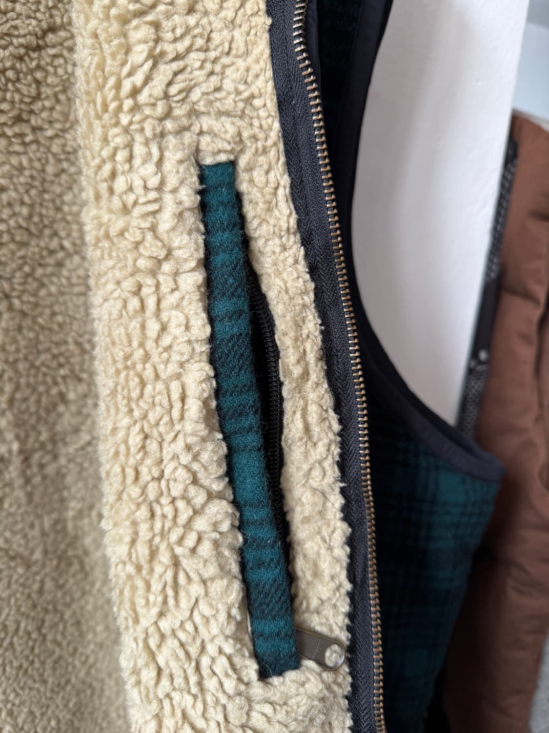 L.L.Bean Wool Blend Sherpa Vest XL 상품이미지3