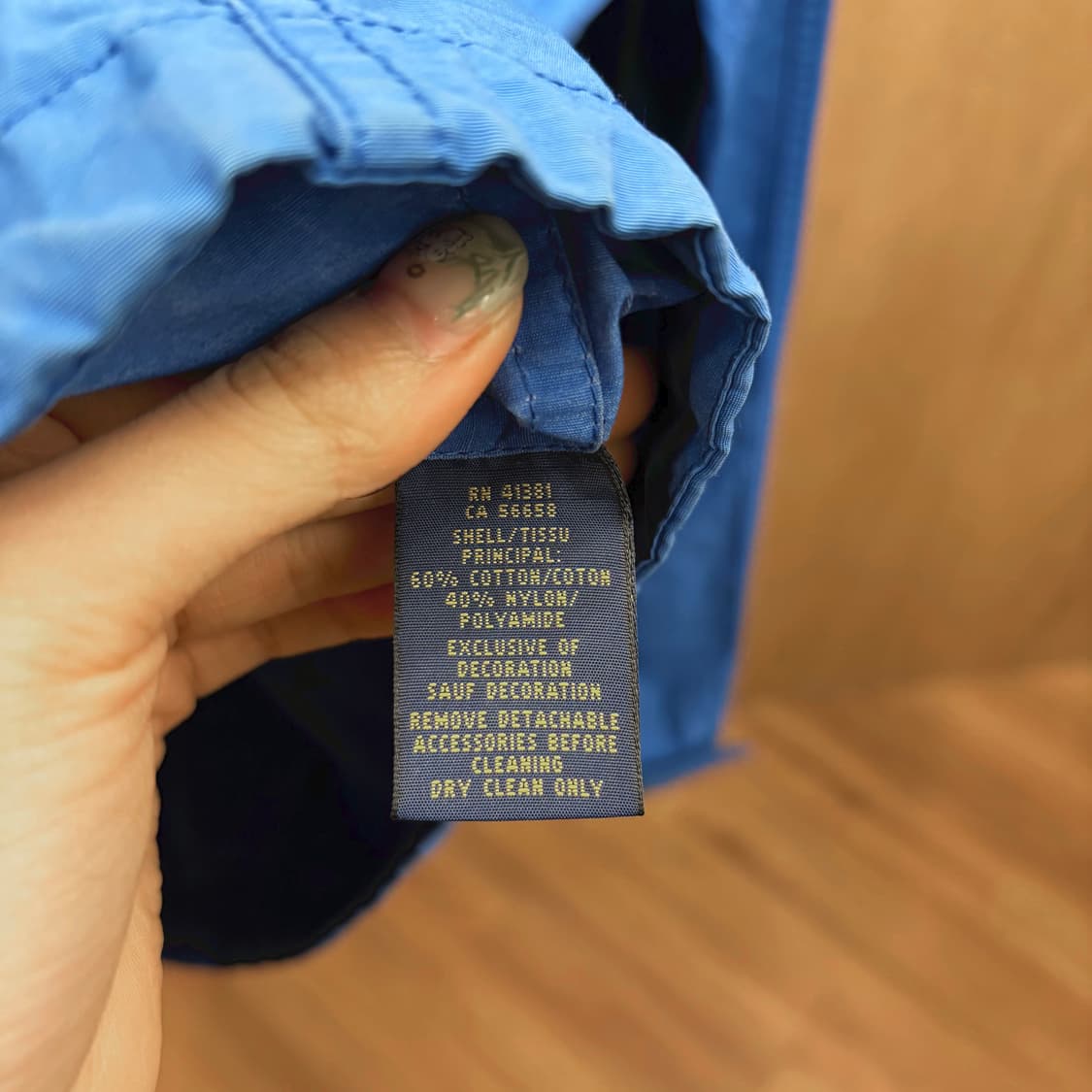 폴로 랄프 로렌 후드 자켓 로고 자수 드로우 스트링 디테일 레귤러핏 블루 상품이미지7