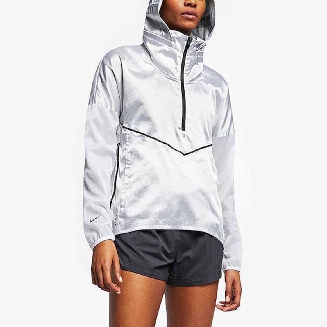 나이키 러닝 테크팩 윈드 아노락 바람막이 후드 자켓 실버 상품이미지1