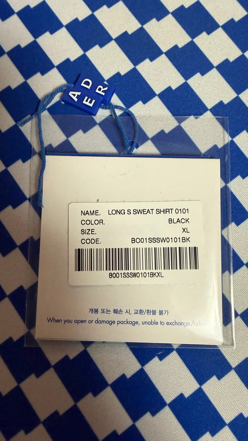 아더에러 25ss 스웻셔츠 product.33 블랙 XL 상품이미지6