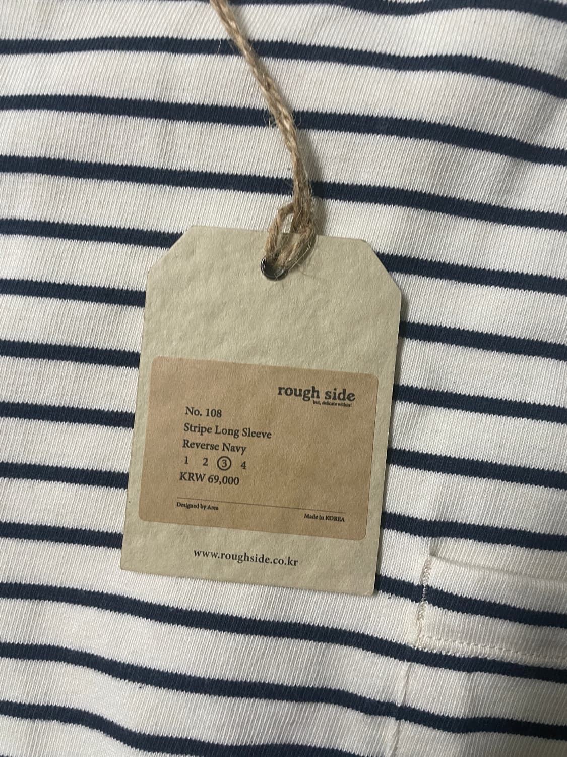 [3] 러프사이드 스트라이프 롱슬리브 네이비 상품이미지3