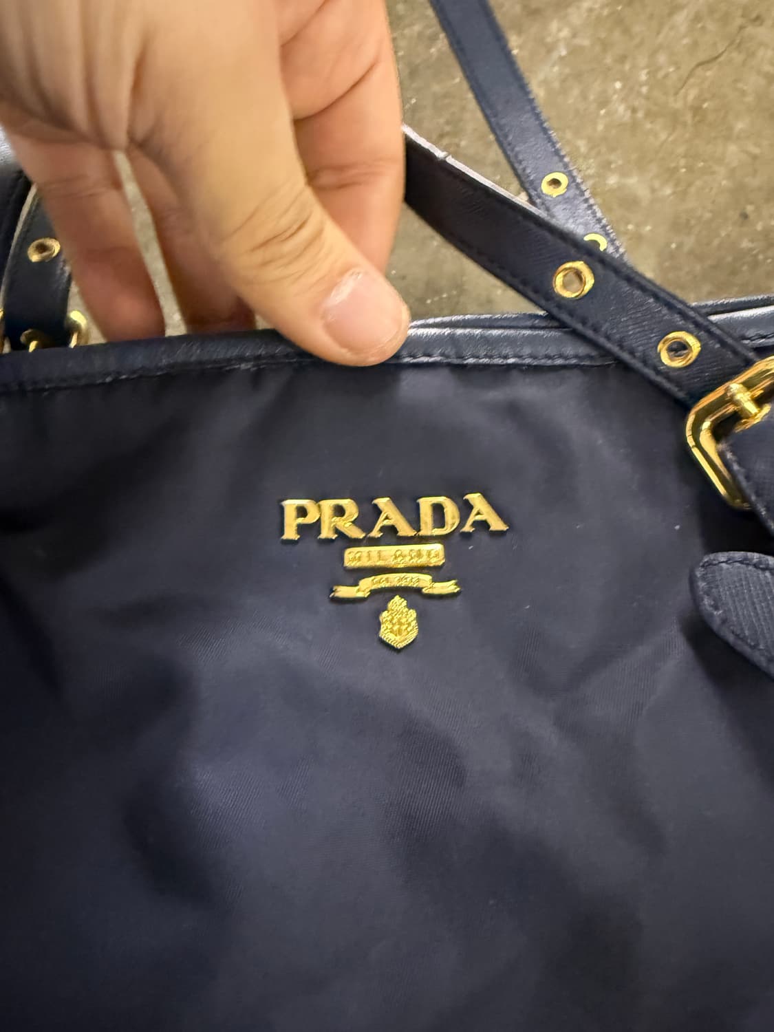 프라다 정품 네이비 포코노 쇼퍼백 상품이미지3