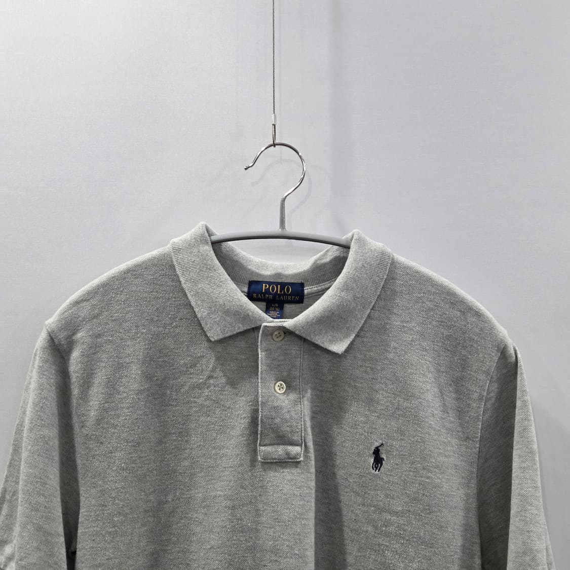 폴로랄프로렌 보이즈 피케 카라 반팔티 그레이 L/14/16  상품이미지2