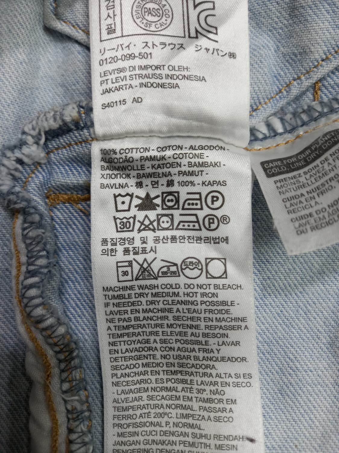 M90 리바이스29944 데님자켓 연청 M-06 상품이미지8