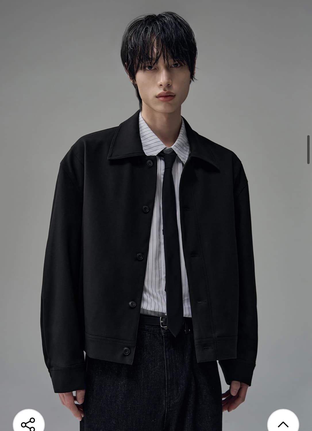 (새상품)(XL) 드로우핏 도브 울 미니멀 라인 자켓 BLACK 상품이미지6