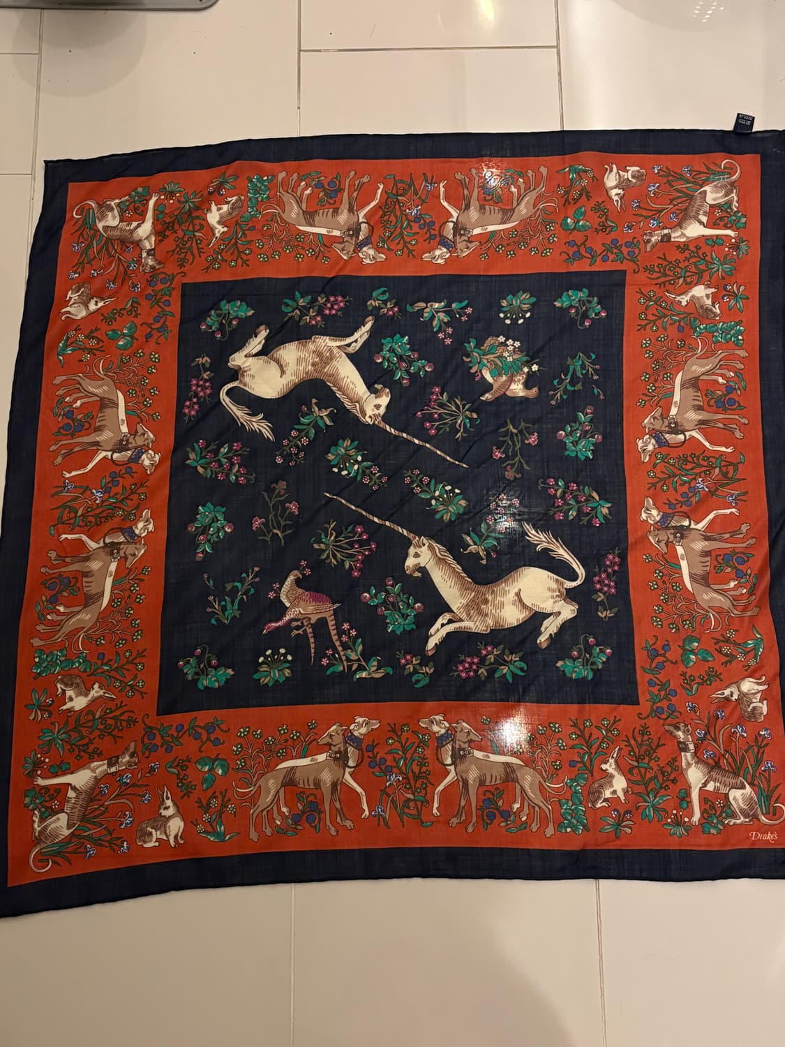 드레익스 울 실크 스카프 정사각형 상품이미지4