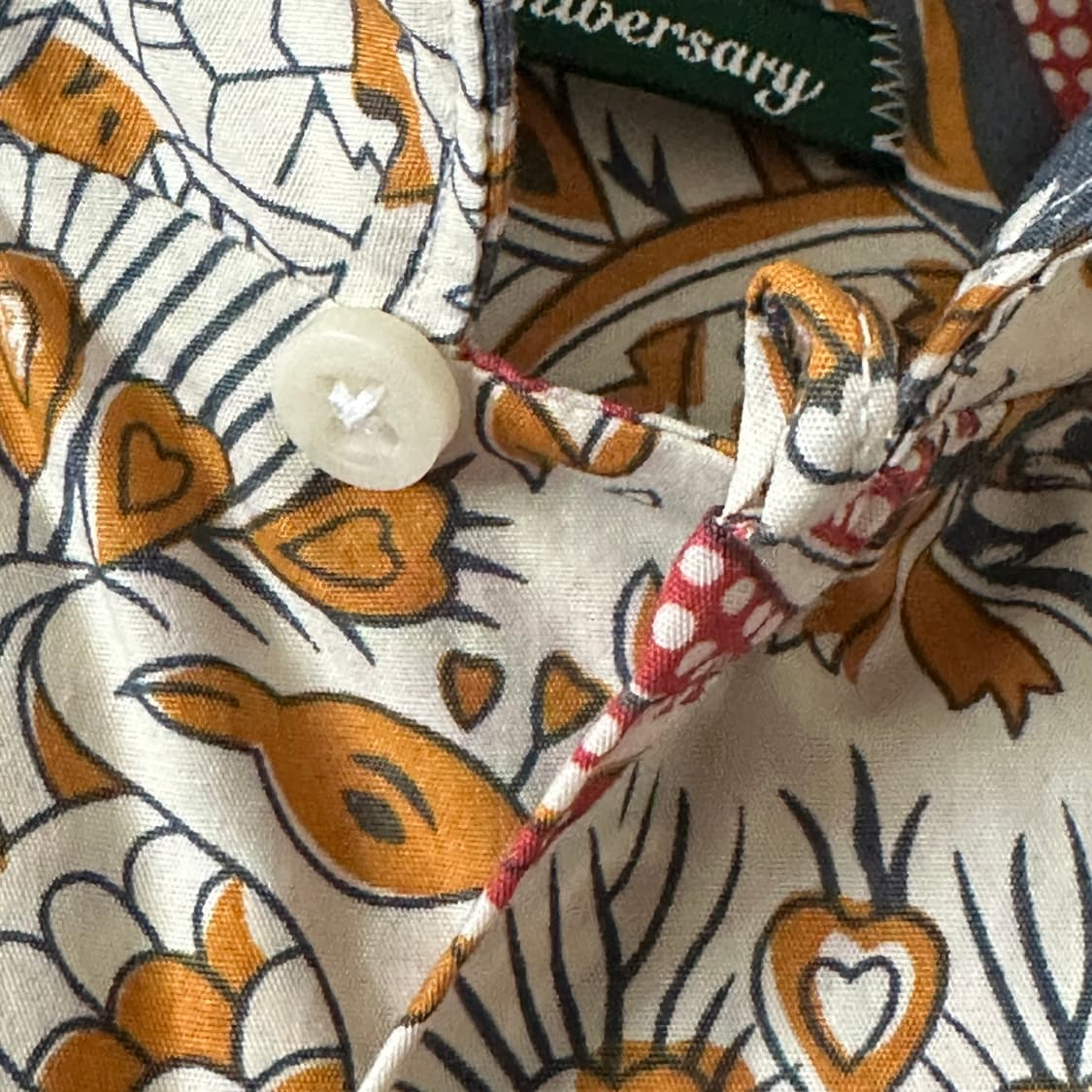 짓먼 브로스 40주년 해초 문양 오픈 칼라 셔츠 M 사이즈 상품이미지7